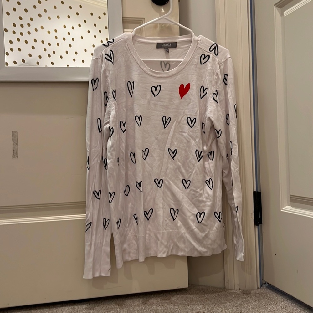Marled Heart Sweater